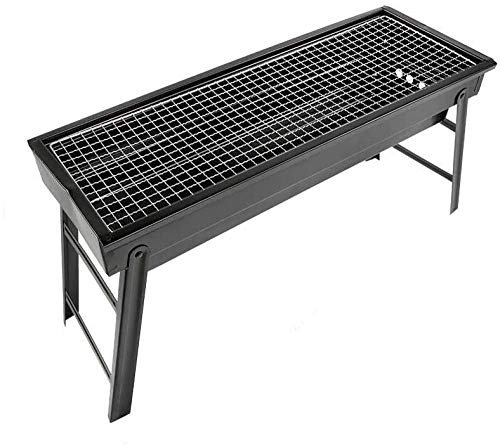 Picknickgrill utomhus vikbar med ventilationshål – liten bärbar grill för utomhus trädgårdsfest och camping – kallt järngaller och kompakt design