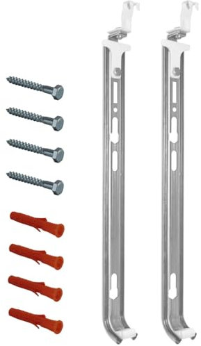 Jabema Lot de 2 supports de fixation pour radiateur 600 mm - Pour montage rapide - Console murale - Support de radiateur