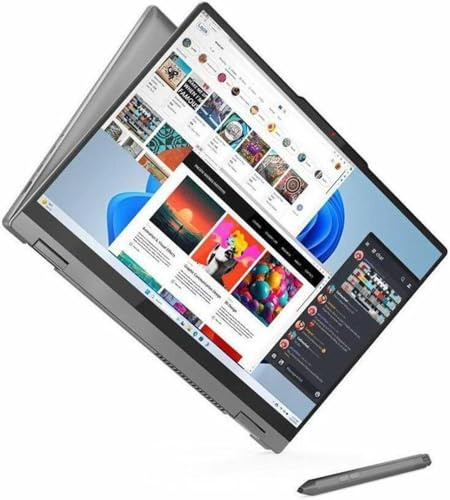 Lenovo IdeaPad 5 14 Touch Ryzen 7 Ordinateur portable 2-en-1, écran tactile FHD+ 14, AMD Ryzen 7 8845HS, 16 Go de RAM, 1 To SSD, lecteur FP, Ko rétroéclairé, stylet, Wi-Fi 6, Win 11 Home