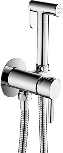 Wall Mounted Bidet Sprayer for Toilet Hot & Cold Handheld Faucet Chrome Cloth Diaper Sprayer Kit for Easy Cleaning & Hygiene