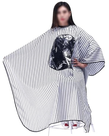 Healeved Parrucchiere in Wai Motivo Righe Grembiule Unisex per Taglio Capelli Protezione Vestiti in Salone o Casa Lavabile e Resistente