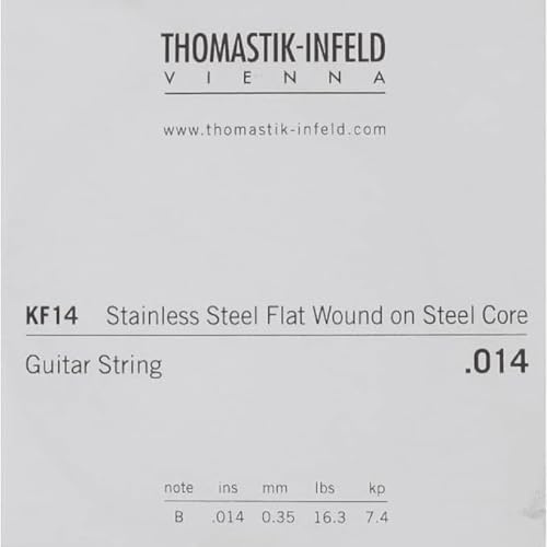 Thomastik single string H2 .014fw stainless steel flat wire on steel core KF14 for classical guitar Classic S Series set KF110
