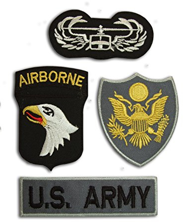 ONEKOOL - Toppa termoadesiva da applicare con ferro da stiro, motivo: US Army