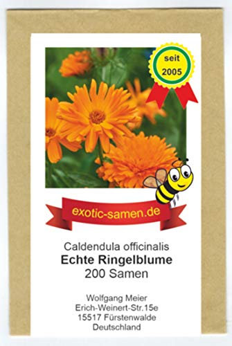 Echte Ringelblume - gefüllte, tief orange Blüten – Calendula officinalis – Zier/Arzneipflanze - 200 Samen
