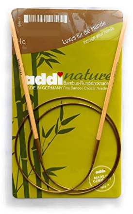 Addi Nature - Agujas de Tejer Circulares (bambú, 100 cm, 9 mm)