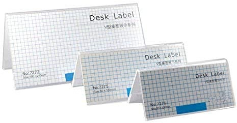 Tischaufsteller aus hochwertigem Acryl Tischnamensschild, Preisschild Hinweisschild Dachform (60x150 mm)