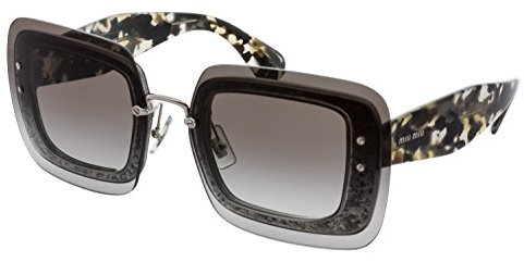 Miu Miu Unisex MU01RS Sonnenbrille, Grau (Grey DHE0A7), One Size (Herstellergröße: 67)