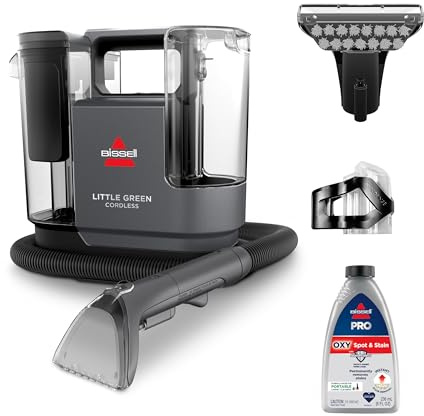 BISSELL Little Green Cordless Portable Deep Cleaner with 25V Lithium-Ion Battery & Battery-Boost Technology, 3682