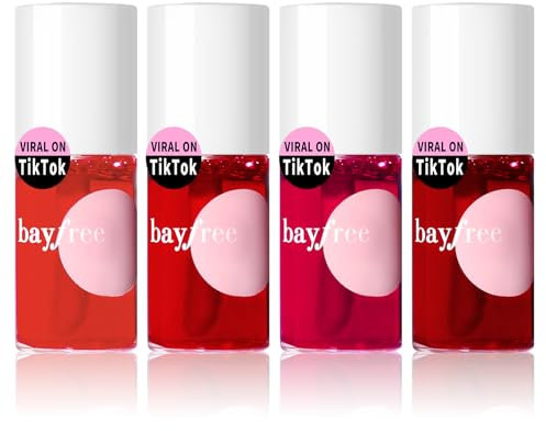 bayfree Lip Tint Stain Set, Tinte de Labios, Mini Barra de Labios Líquida, Larga Duración Maquillaje de Labios para Mejillas y Ojos (Fruit Farm)