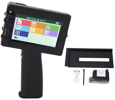 Imprimante Portable à Jet d'Encre avec Écran Tactile 4,3 Pouces, Séchage Rapide 12,7 mm