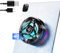 Olycism Magnetic Phone Cooling Fan with Magnetic Sticker Phone Clip Temperature Display LED Compatible with iPhone iPad Android Tablet Colorful