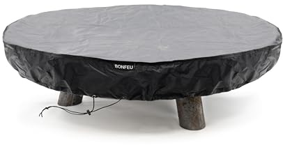 BonFeu Skyddskåpa runt för eldskål 120 cm – robust, vattentätt skyddskåpa/presenning – UV-resistent skydd för eldstäder
