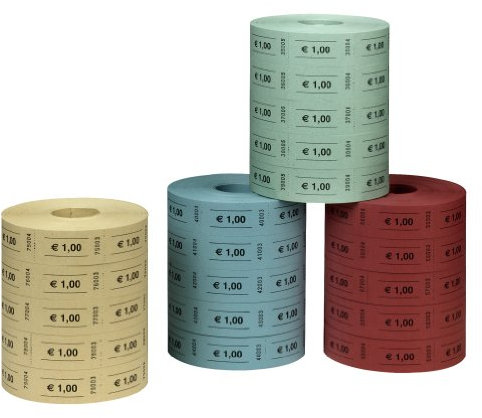 Herlitz 10733368 Lot de 5 x 1000 étiquettes de prix colorées 1 euro (Import Allemagne) couleur aleatoire