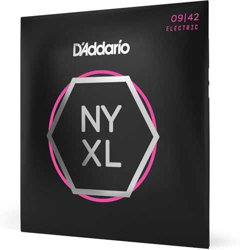 D'Addario Cuerdas Guitarra Electrica | Cuerdas de Guitarra | NYXL0942 - Corde avvolte in nickel per chitarra elettrica, scalatura super leggera, 9-42