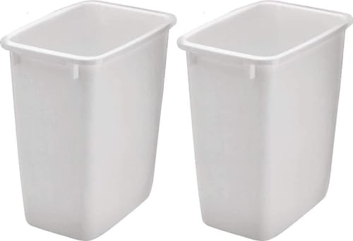 Rubbermaid 2806TP-WHT 36QT Open Wastebasket, White (Pack of 2)