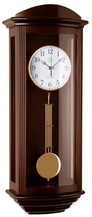 JVD NR-2220-23 Orologio a pendolo in legno da parete con movimento al quarzo radiocontrollato suoneria wenstminster