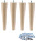 Unbekannt 4X Sofafüße Buche Holzfüße Möbelfüße mit Zubehör L. 8-45 cm Gerade (Gerade Länge 20cm)