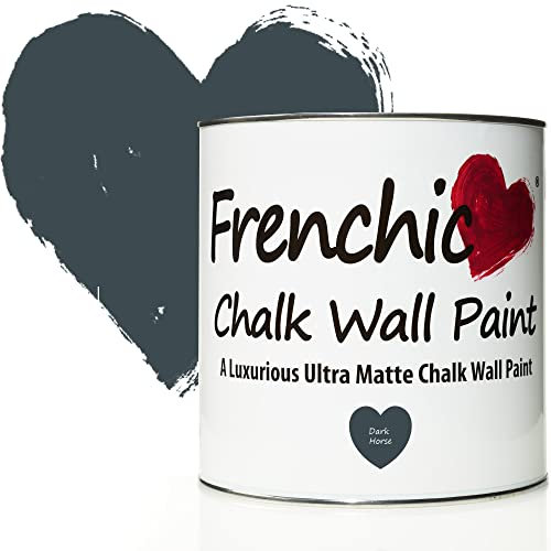 Frenchic Dark Horse Chalk Wall Paint, For Interior Walls & Ceilings, Ultra Matte, Washable & Scrubbable (2.5L)