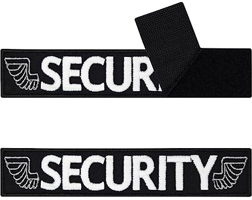 Säkerhetslappar, kardborreband | Kardborreband, poliskrok och loop patch krok, kardborreband, patch polis, säkerhetstjänst med kardborreband, säkerhetsmärkning kardborreband | 125 x 25 mm