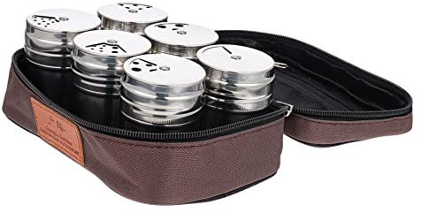 HOMSFOU 1 Satz Gewürzflaschen-set Salz Und Pfefferstreuer Gewürzbeh?lter Kakaostreuer Zuckerstreuer Vorratsbeh?lter Grobstreuer Chili Streuer Gewürzboxen Edelstahl Würze Gewürz Flasche