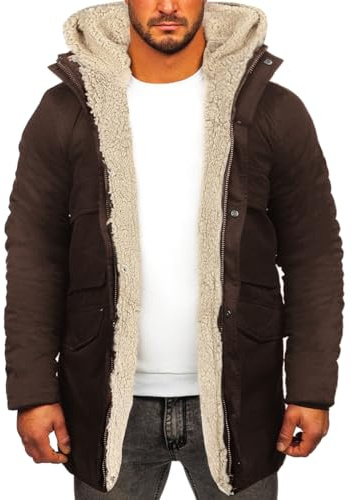 Minetom Veste Cargo En Polaire Hiver Chaud Blousons Homme Épaissir Manteaux À Capuche Avec Poches Chaude Jacket Outerwear Zippée Blouson Doudoune