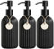 MITINGKA Shampoo and Conditioner Dispenser Bottles, 19 FL OZ Shower Gel Dispenser for Bathroom, Modern Plastic Shampoo Bottles with Pump/Blank Tags, Refillable Pump Bottle