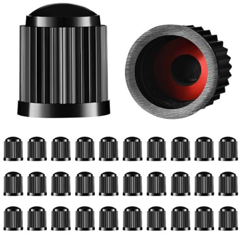 JEYORZY 30 Pezzi Tappi Stelo Valvola Pneumatico, Tappini Gomme Auto, Tappi Pneumatici Auto, Tappi Universali per Valvole Pneumatici Tappi Parapolvere, per SUV, Ruote di Auto, Moto, Biciclette