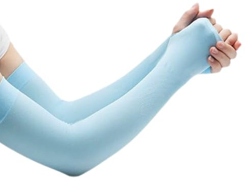 ANMITI Protezioni Solari Raffreddamento Braccio Coperture Manicotti Guida Senza Dita Maniche Sole Regolabile Manicotto D
