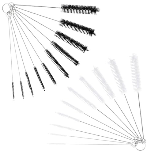 20 Pcs Spazzolino per Bottiglie, Spazzola di Pulizia Spazzola Bottiglia per Pipa, Scovolini per cannucce, Pulisci Bottiglie, per Provetta, Bocca di Bollitore, Bottigliette, Macchina Caffè ECC