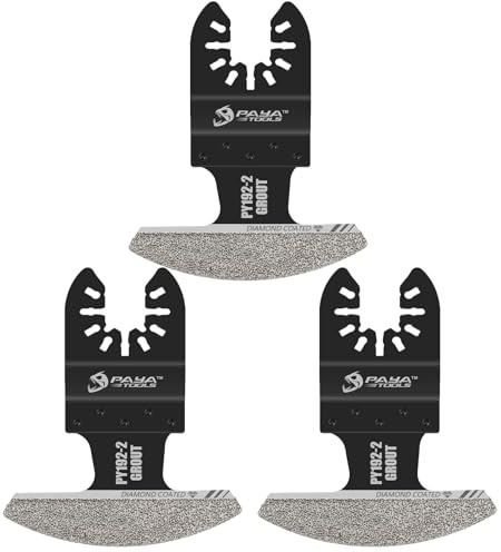 PAYA Multiverktyg diamantsågblad (3-pack) oscilleringssågblad 70 mm med 40-50 kornighet – för fogmurbruk, murbruk, puts, porbetong och kakelfogmassa– kompatibel med alla oscillationsverktyg PY192-2