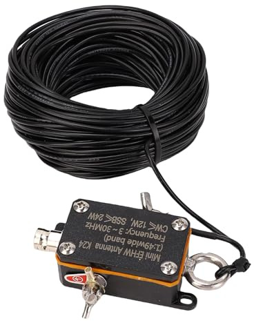 Plyisty End Fed Antenna for Ham Radio, 3-30MHz 1: 49 Balun FT8 CW SSB Shortwave Radio Half Wave EFHW Antenna, 40m 20m 15m 10m