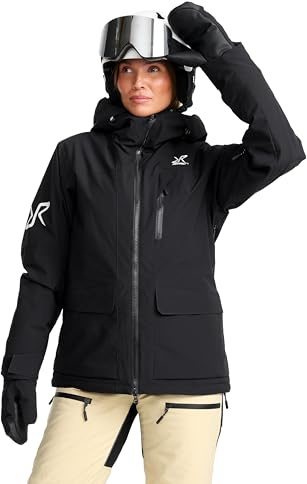 RevolutionRace AccXel Insulated 2L Ski Jacket för Dam, Värmande och Väderskyddande Skidjacka med Recco, Black, L