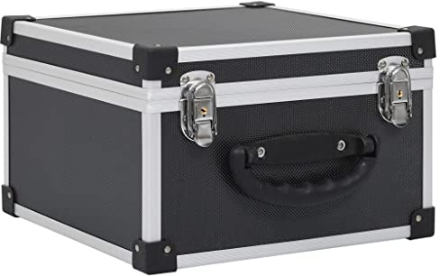 Genérico Maletín para 40 CD Aluminio y ABS Negro,Material de Oficina,Clasificación y organización,Organizadores y Cajas de CD/DVD,91859