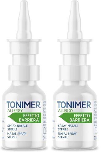 Tonimer Allergy Spray Nasale 20 ml – Effetto Barriera Contro Allergeni – Idratazione e Protezione Mucosa – Senza Conservanti – Coadiuvante Rinite Allergica (Confezione da 2)