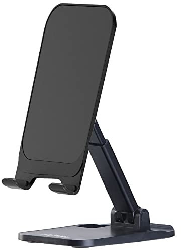 PEARL Handyständer: Faltbarer Teleskop Aluminium Smartphone & Tablet-Ständer, verstellbar (Handy Ständer klappbar, Handyhalter klappbar, Handyhalterung Kfz)