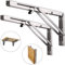 Professionelle Klappkonsole Schwerlast, Edelstahl Klappkonsolen Klappkonsole Tisch Klappregalhalterungen Klappträger Regalträger für Bänke und Regale (450mm, 2 Stück)