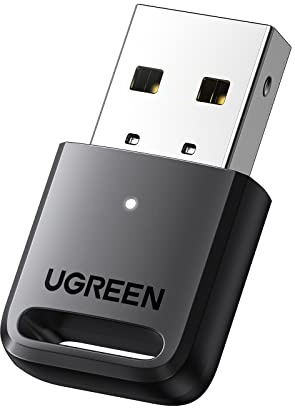 UGREEN USB-Bluetooth-Adapter für PC, Bluetooth 5.0, unterstützt Windows 11/10/8.1/7, Desktop und Laptop, kompatibel mit Kopfhörern, Druckern, Lautsprechern, Maus und Tastatur, PS4