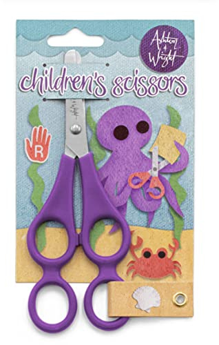 Ashton and Wright - Forbici da allenamento per bambini a doppio foro - Viola - per destrorsi (1)