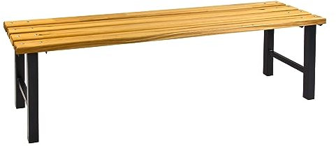 PROREGAL Garderobenbank Seahorse | HxBxT 42x150x40cm | Holz/Schwarz | Bank Sitzbank Umkleidebank