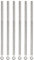 Rebower Fully Threaded Rod (with 6 Pcs Hex Nuts),Stainless Steel Fully Threads Studs[for Assembly Fastening] - M12 x 300mm,1.75mm Pitch/ Silver/ 6 Pcs