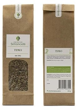 Tisana Timo 100 grammi - Erboristeria Simoncelli - Infuso Naturale con Timo per il Benessere Respiratorio e la Salute Intestinale