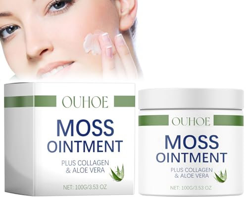 Moossalbe Plus, Moossalbe Gesicht Falten Testsieger, Mooscreme gegen Falten Gesicht, Aktiv HautreparaturMoossalbe, Antifaltencreme, Soforteffekt Moos Salbe fürsGesicht & gegenFalten (100G)