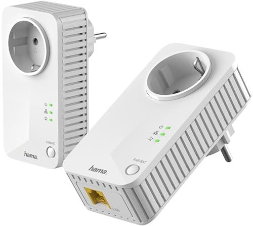 Hama Socket Powerline 600 Mbps weiß