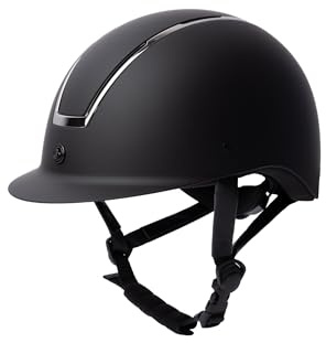 Horze Damen Reithelm Sentinel, CE EN 1384:2023, größenverstellbar, schwarz, 52/54