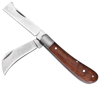 Förädlingskniv, Qiwenr hopfällbar trädgårdskniv, trädgårdskniv, hopfällbar trädgårdskniv, vikbar kniv beskärare, multifunktionellt skärverktyg för ogräs, trimning av buskar