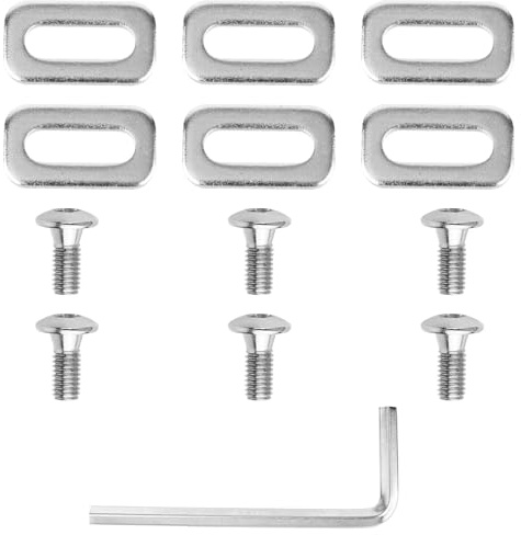 6pcs Rondelles de Rechange pour Boulons de Chaussures Look Delta et Peloton, Chaussures Cyclisme Clips avec 6 Vis Rechange pour Cales et Clé Accessoire Pratique Le Cyclisme en Salle