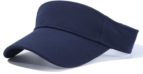 Tiakay Gorra Visera Deportiva Unisex Transpirable con Protección UV, Gorra de Béisbol Ajustable de Secado Rápido y Tapa Abierta para Running, Golf, Ciclismo, Tenis (Azul Marino)