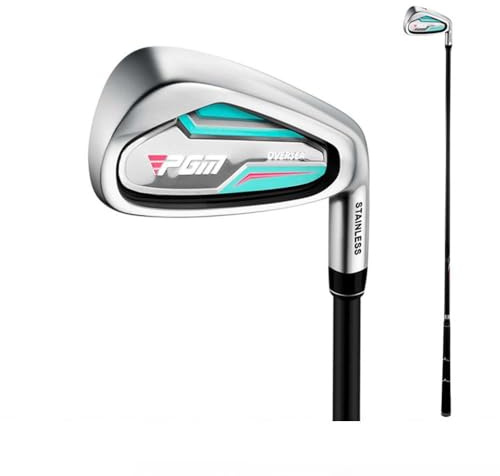 Golf Club # 5/6/7/8 / 9 / P/S IRON Palo di Pratica Destra, Uomini Donne Albero di Carbonio Testa in Acciaio Inox Golf Club Ferro (# P,Canna da donna in carbonio)