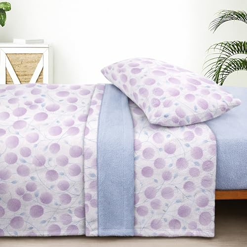 Sábanas Coralina 200, Juego Sábanas Coralina 4 Piezas (Encimera, Bajera y 2 Fundas Almohada) - Sábanas Invierno 200, Ropa de Cama Térmica con Tacto Extrasuave y Transpirable (Hanko Rosa)