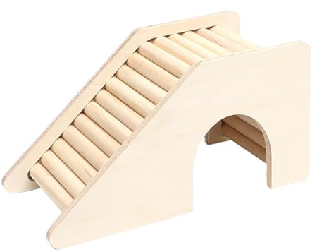 QUILSTM Decorazione per scala in legno per criceti, roditori, eccellenti forniture Per creative, accessori per arrampicata in gabbia per piccoli animali,